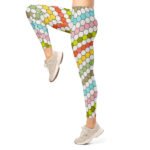 Colorful Hexagon Leggings Honeycomb Yoga Pants