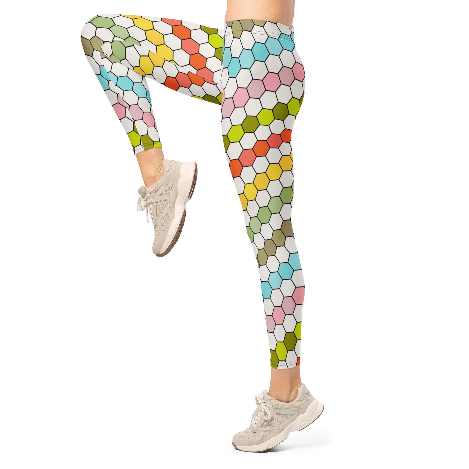 Colorful Hexagon Leggings Honeycomb Yoga Pants Colorful Hexagon Leggings Honeycomb Yoga Pants