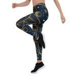 Gold Celestial Mandala Leggings Sacred Geometry Yoga