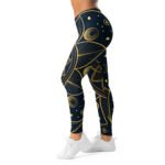 Gold Celestial Mandala Leggings Sacred Geometry Yoga