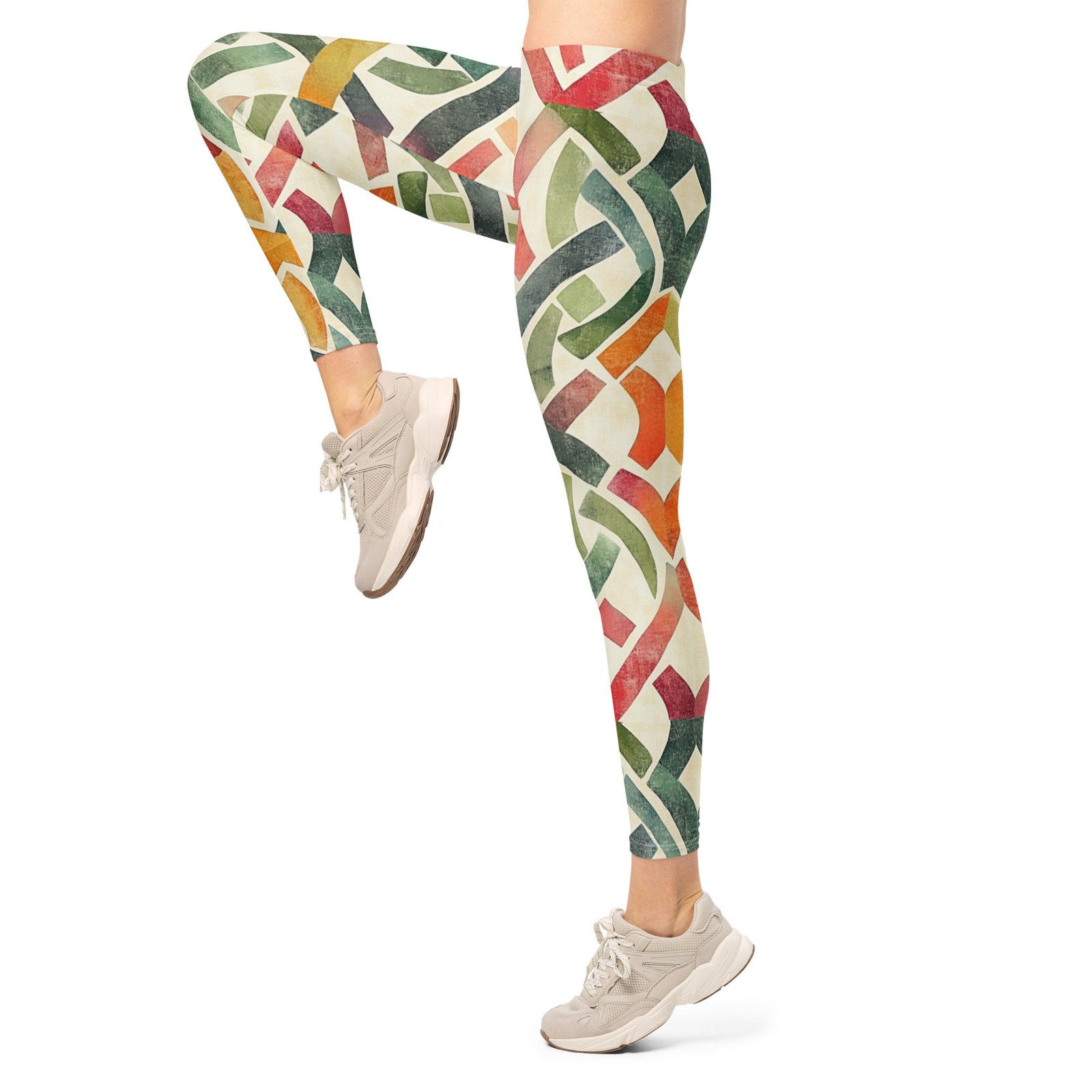 Watercolor Knot Leggings Colorful Ribbon Yoga Pants Watercolor Knot Leggings Colorful Ribbon Yoga Pants