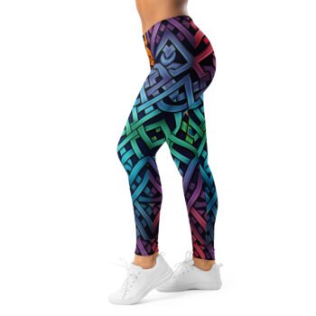 Colorful Celtic Knot Leggings Rainbow Yoga Pants