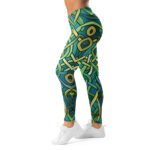 Teal Celtic Knot Leggings Green Interwoven Yoga Pants
