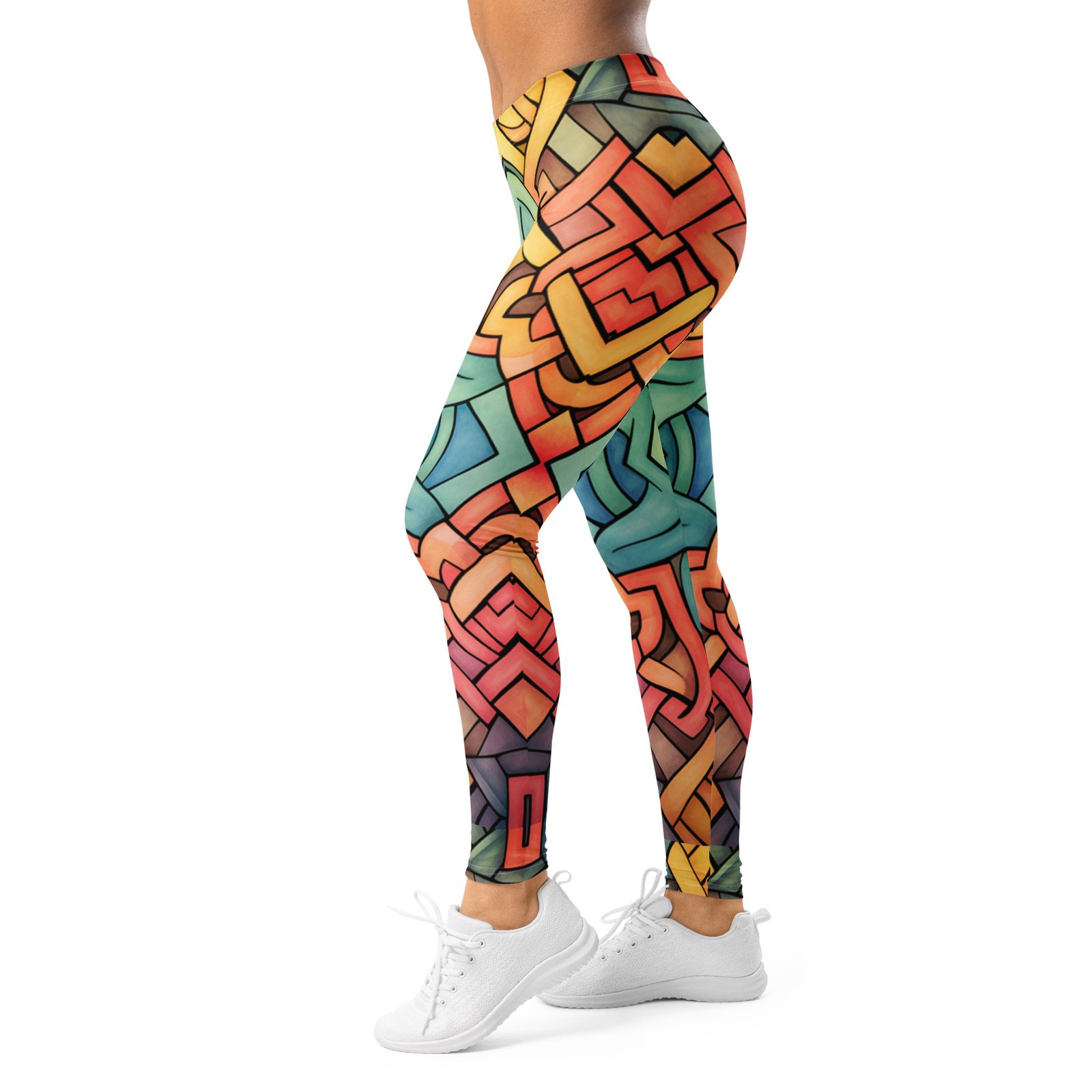 Watercolor Celtic Knot Leggings Colorful Yoga Pants Watercolor Celtic Knot Leggings Colorful Yoga Pants