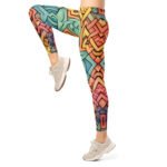 Watercolor Celtic Knot Leggings Colorful Yoga Pants