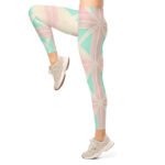 Pastel Geometric Leggings Mint And Pink Yoga Pants