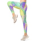 Pastel Stained Glass Leggings Sparkle Yoga Pants