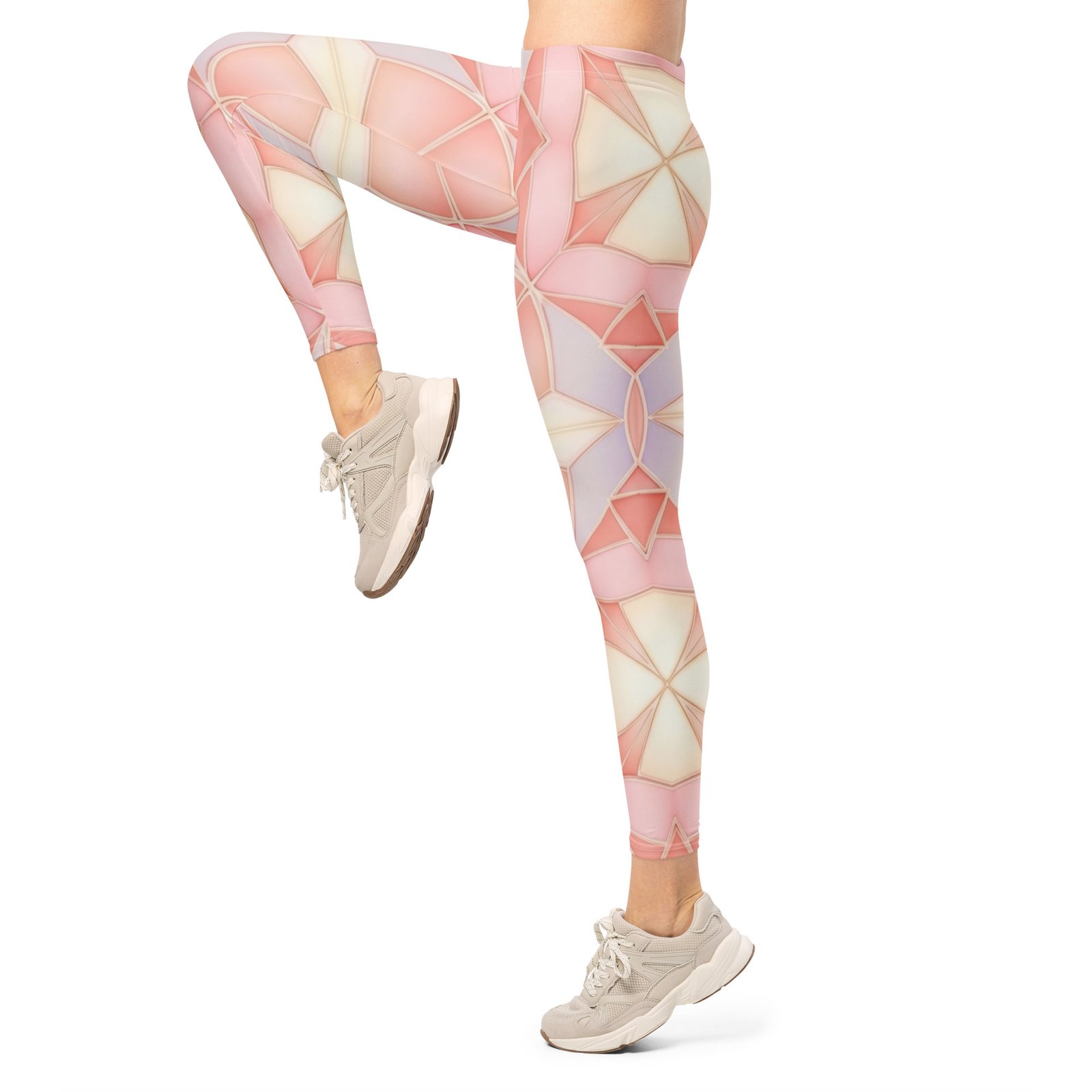 Pastel Mosaic Leggings Pink And Purple Yoga Pants Pastel Mosaic Leggings Pink And Purple Yoga Pants