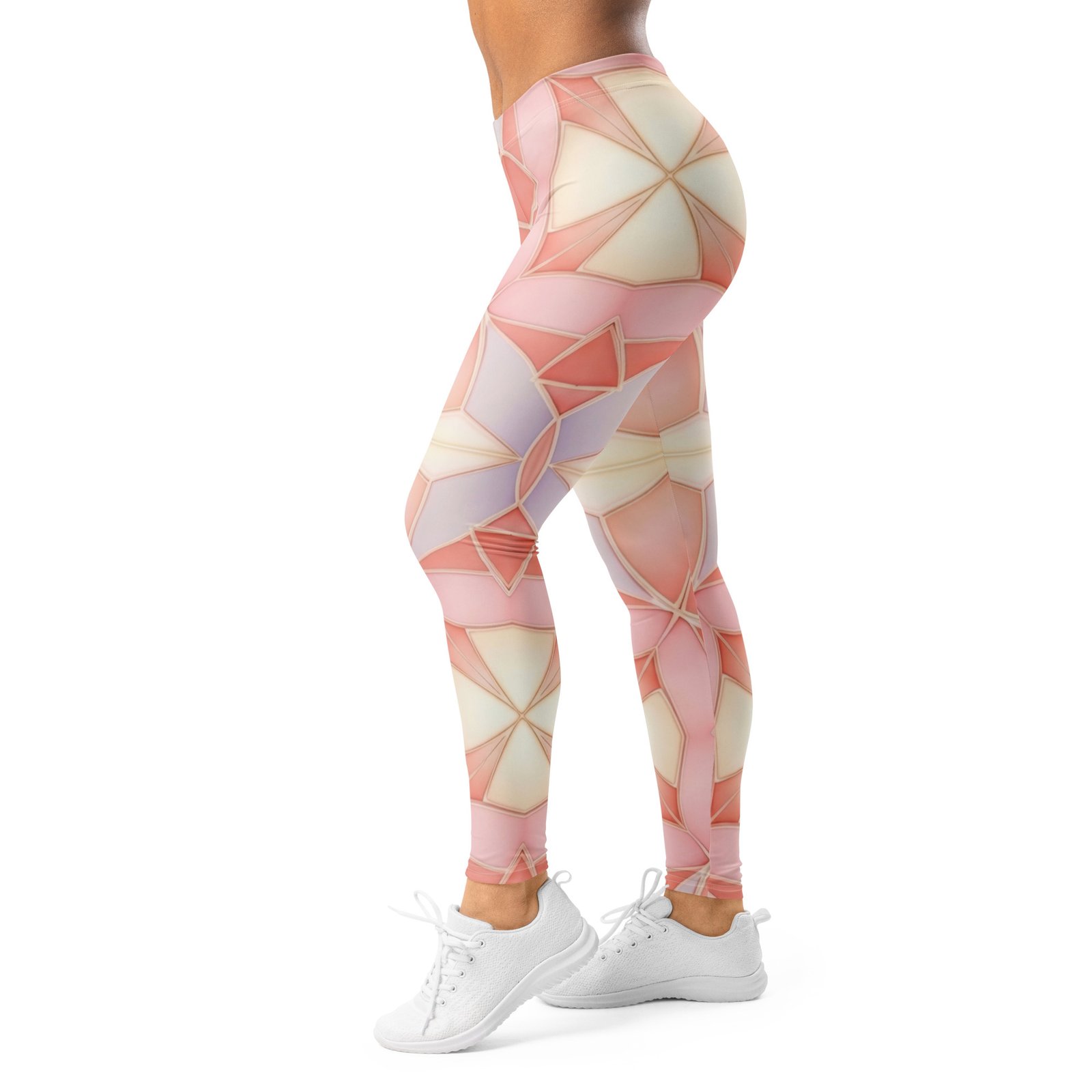 Pastel Mosaic Leggings Pink And Purple Yoga Pants Pastel Mosaic Leggings Pink And Purple Yoga Pants