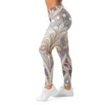 Purple Gothic Leggings Ornate Damask Yoga Pants