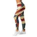 Vintage American Flag Leggings Distressed Usa Pants