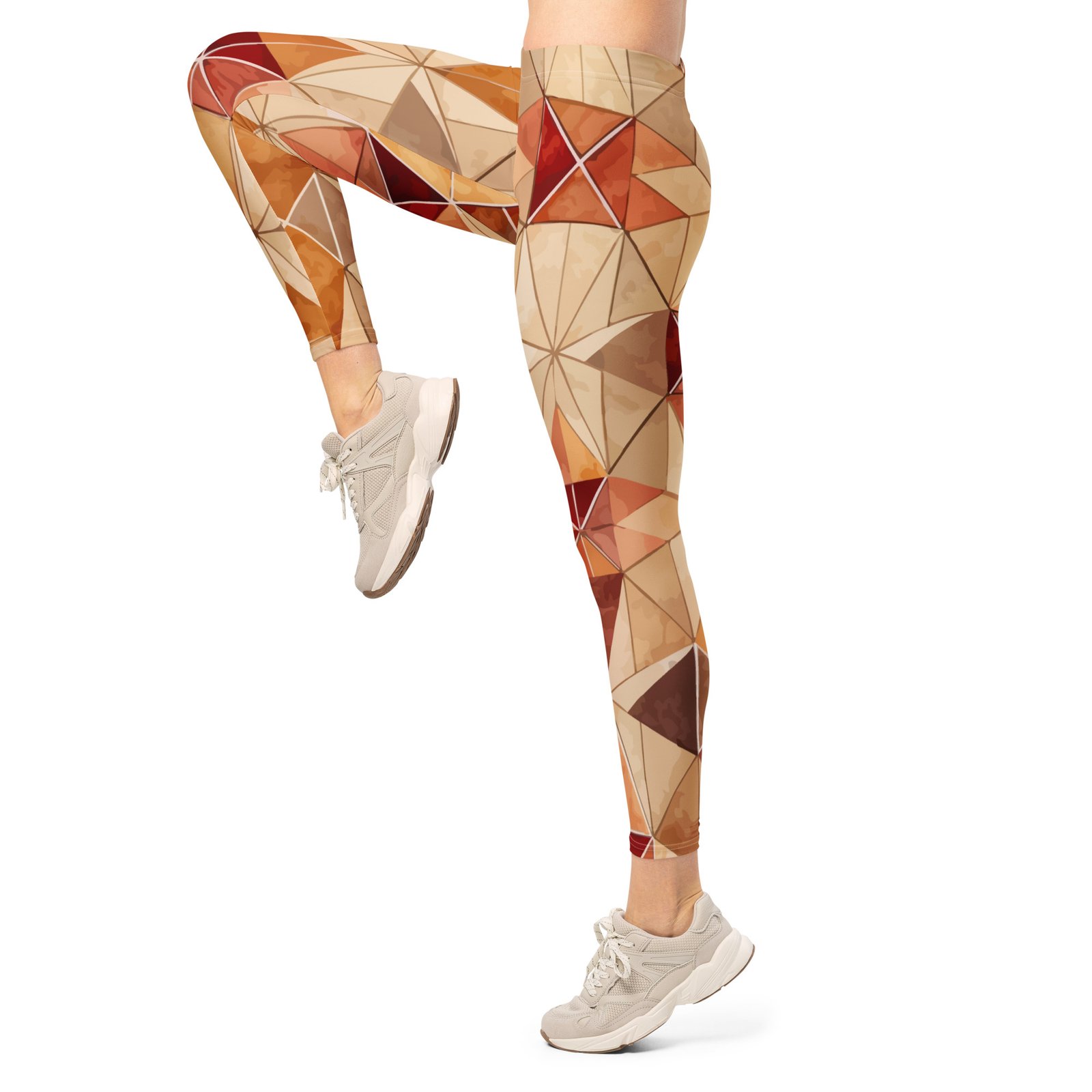 Autumn Geometric Leggings Warm Mosaic Yoga Pants Autumn Geometric Leggings Warm Mosaic Yoga Pants