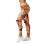 Autumn Geometric Leggings Warm Mosaic Yoga Pants