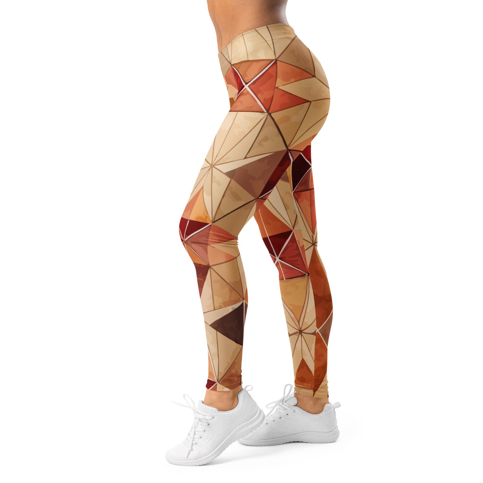 Autumn Geometric Leggings Warm Mosaic Yoga Pants Autumn Geometric Leggings Warm Mosaic Yoga Pants