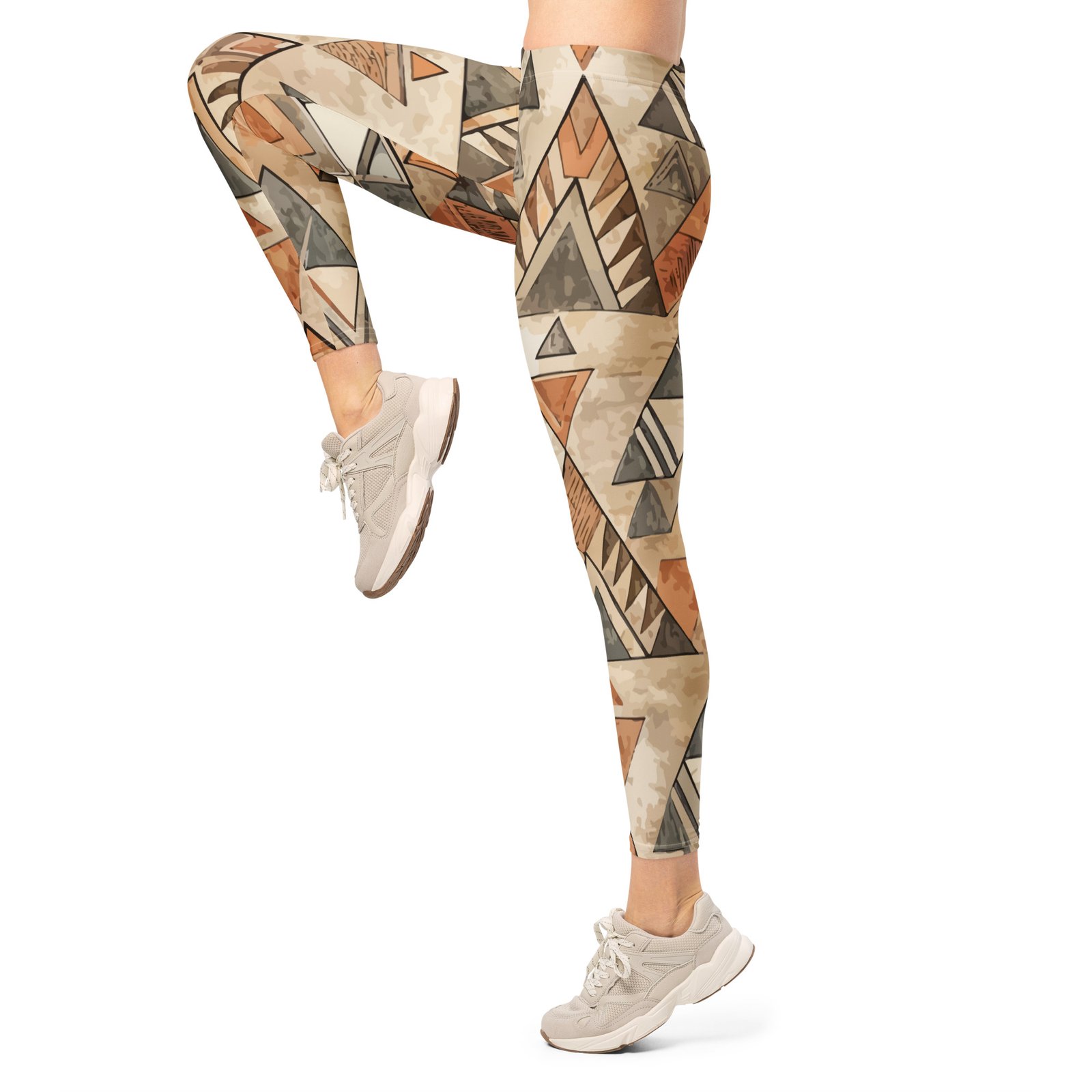 Tribal Triangle Leggings Earthy Boho Yoga Pants Tribal Triangle Leggings Earthy Boho Yoga Pants