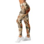 Tribal Triangle Leggings Earthy Boho Yoga Pants