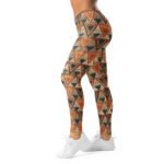 Rust Triangle Leggings - Earthy Geometric Yoga Pants 1 Rust Triangle Leggings Earthy Geometric Yoga Pants