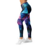 Galaxy Triangle Leggings Cosmic Purple Blue Yoga Pants