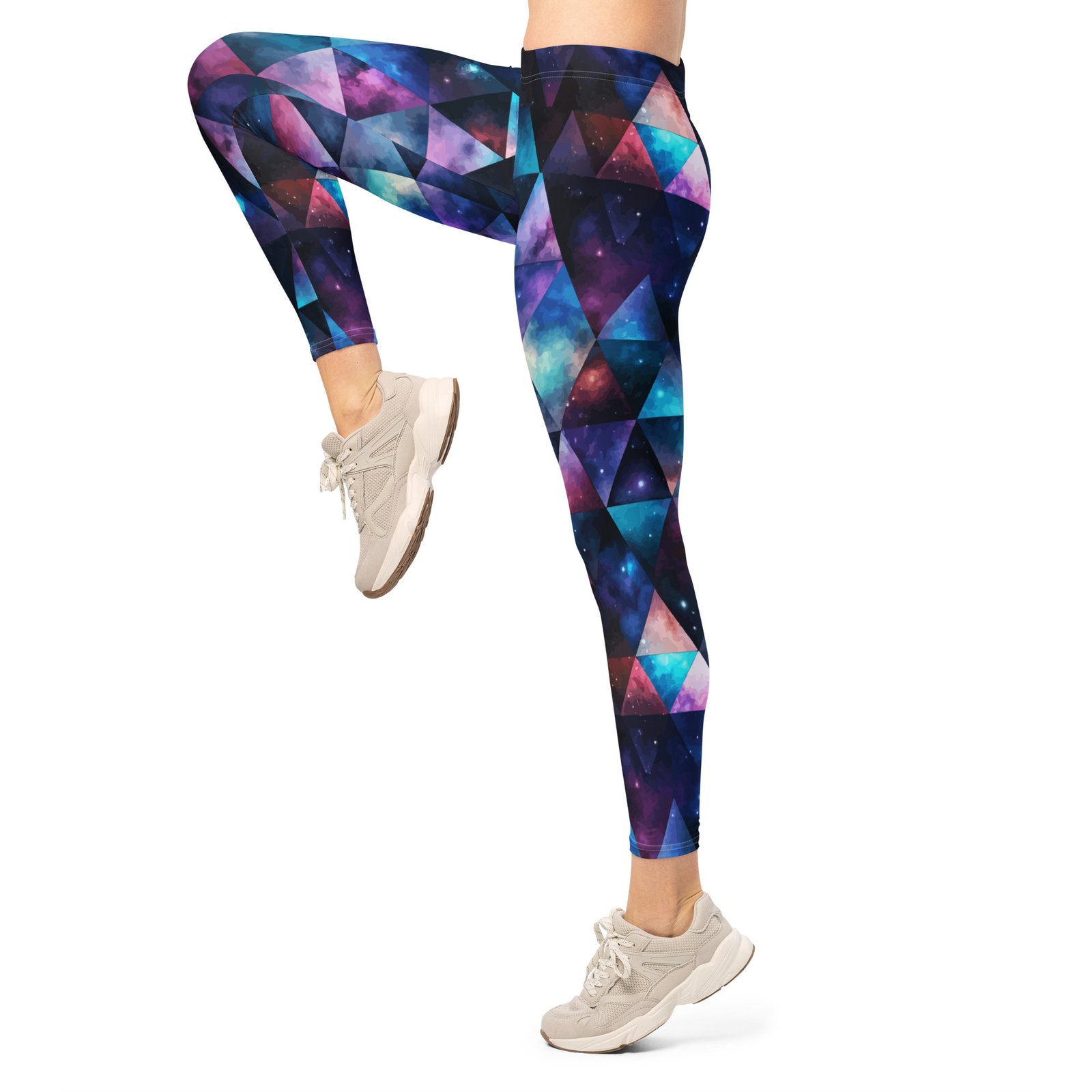 Galaxy Triangle Leggings Cosmic Purple Blue Yoga Pants Galaxy Triangle Leggings Cosmic Purple Blue Yoga Pants