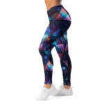 Galaxy Triangle Leggings Cosmic Purple Blue Yoga Pants