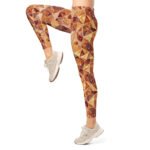 Brown Triangle Leggings Earthy Geometric Yoga Pants
