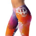 Abstract Floral Leggings Colorful Watercolor Yoga Pants