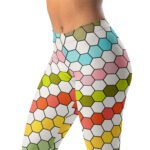 Colorful Hexagon Leggings Honeycomb Yoga Pants
