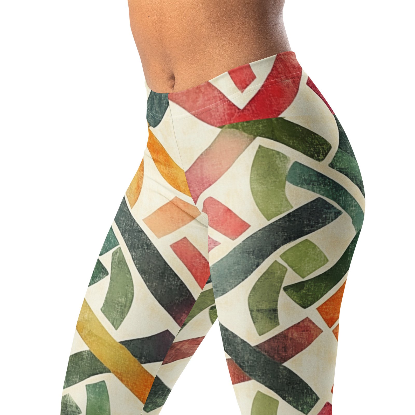 Watercolor Knot Leggings Colorful Ribbon Yoga Pants Watercolor Knot Leggings Colorful Ribbon Yoga Pants