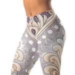 Purple Gothic Leggings Ornate Damask Yoga Pants