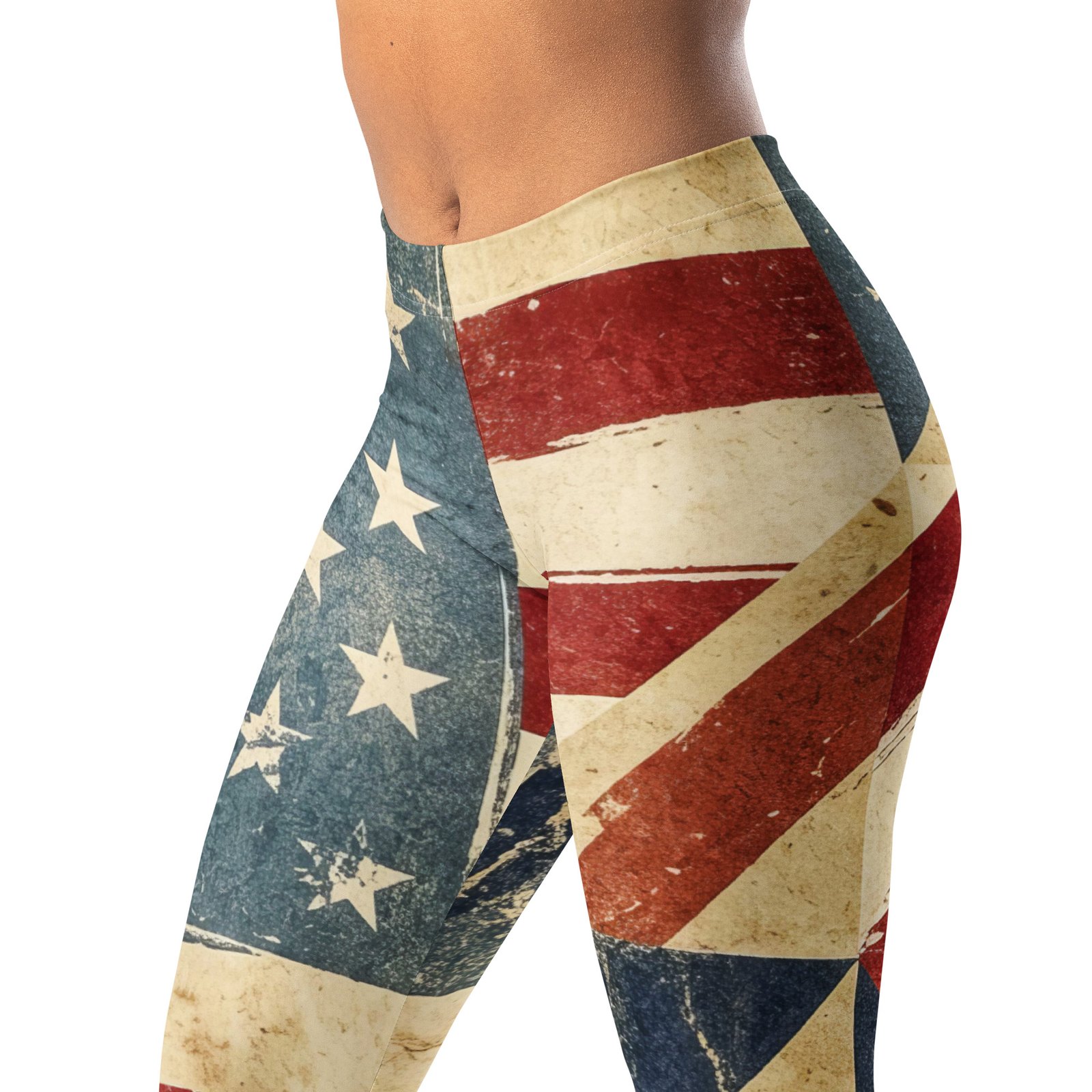 Vintage American Flag Leggings Distressed Usa Pants Vintage American Flag Leggings Distressed Usa Pants