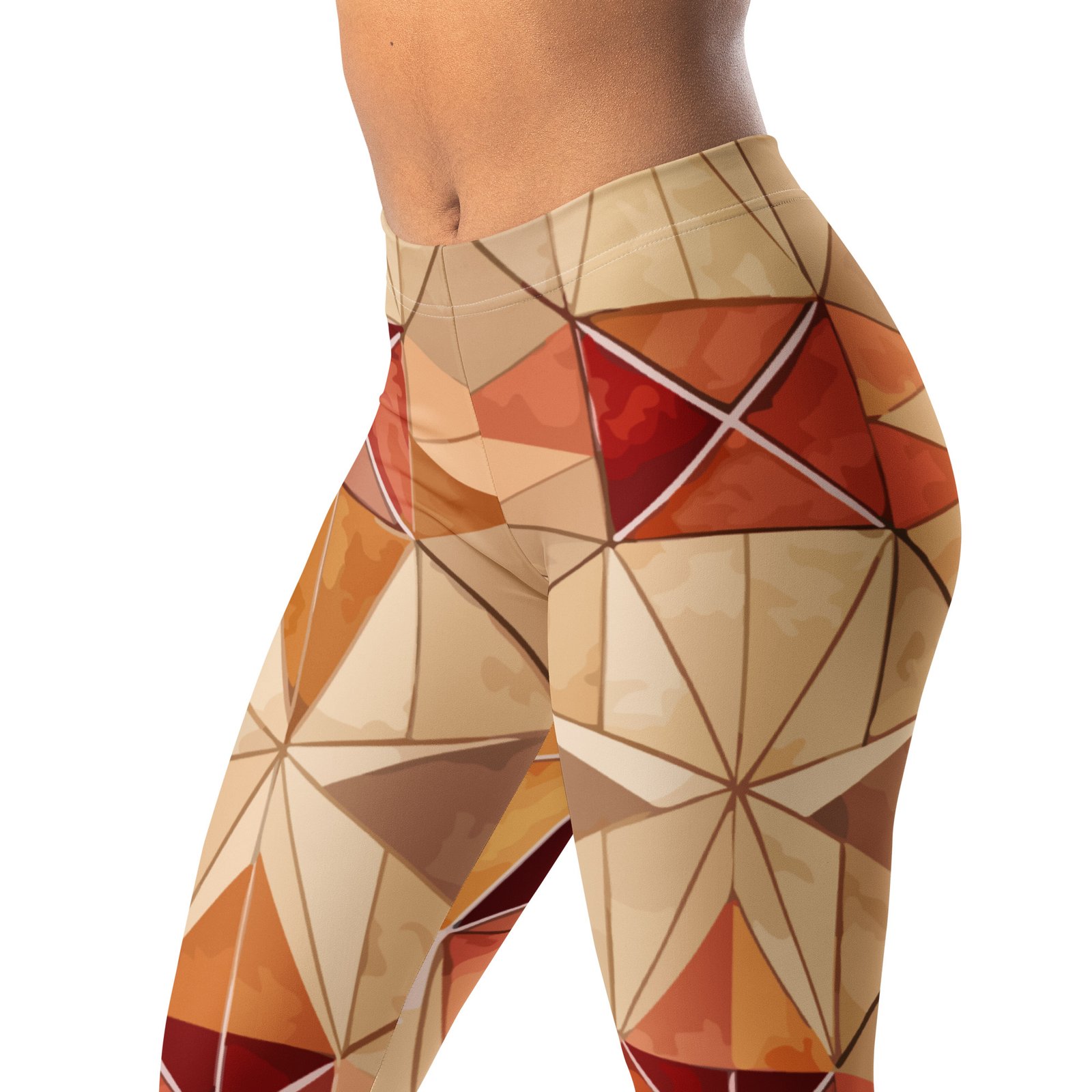 Autumn Geometric Leggings Warm Mosaic Yoga Pants Autumn Geometric Leggings Warm Mosaic Yoga Pants