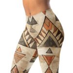 Tribal Triangle Leggings Earthy Boho Yoga Pants