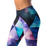 Galaxy Triangle Leggings Cosmic Purple Blue Yoga Pants