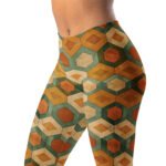 Earthy Hexagon Leggings Geometric Yoga Pants