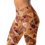 Brown Triangle Leggings Earthy Geometric Yoga Pants