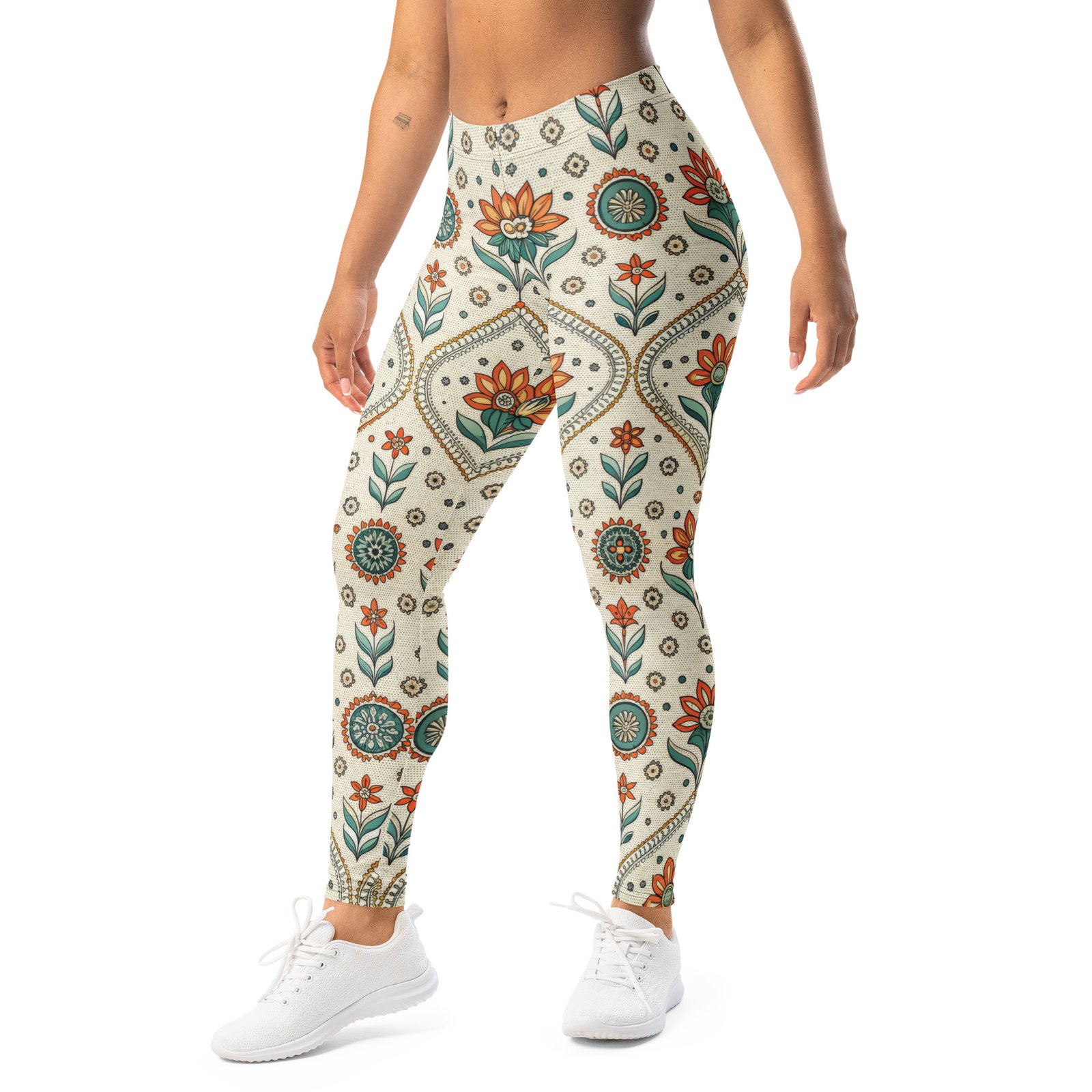 Boho Floral Leggings Ethnic Pattern Yoga Pants Boho Floral Leggings Ethnic Pattern Yoga Pants
