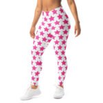Pink Star Leggings Fun Star Pattern Yoga Pants