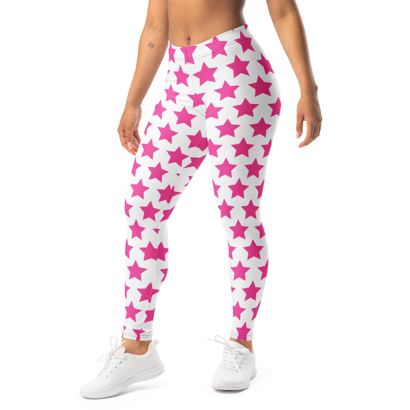 Pink Star Leggings Fun Star Pattern Yoga Pants Pink Star Leggings Fun Star Pattern Yoga Pants