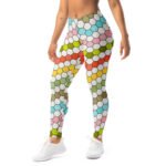 Colorful Hexagon Leggings Honeycomb Yoga Pants