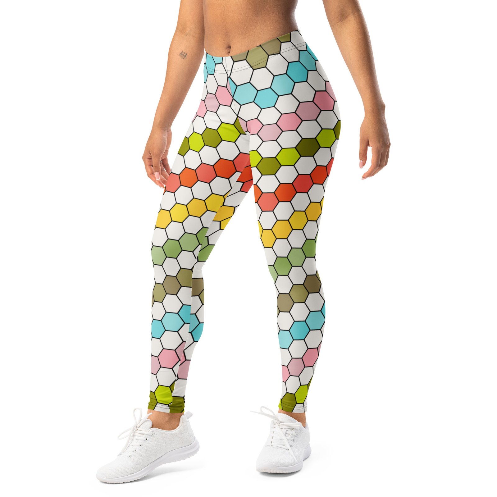Colorful Hexagon Leggings Honeycomb Yoga Pants Colorful Hexagon Leggings Honeycomb Yoga Pants