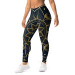 Gold Celestial Mandala Leggings Sacred Geometry Yoga