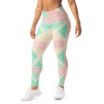 Pastel Geometric Leggings Mint And Pink Yoga Pants