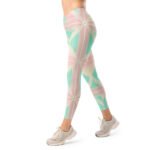 Pastel Geometric Leggings Mint And Pink Yoga Pants