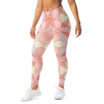 Pastel Mosaic Leggings Pink And Purple Yoga Pants
