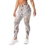 Purple Gothic Leggings Ornate Damask Yoga Pants