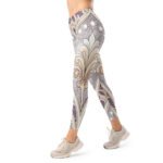 Purple Gothic Leggings Ornate Damask Yoga Pants