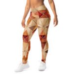 Autumn Geometric Leggings Warm Mosaic Yoga Pants