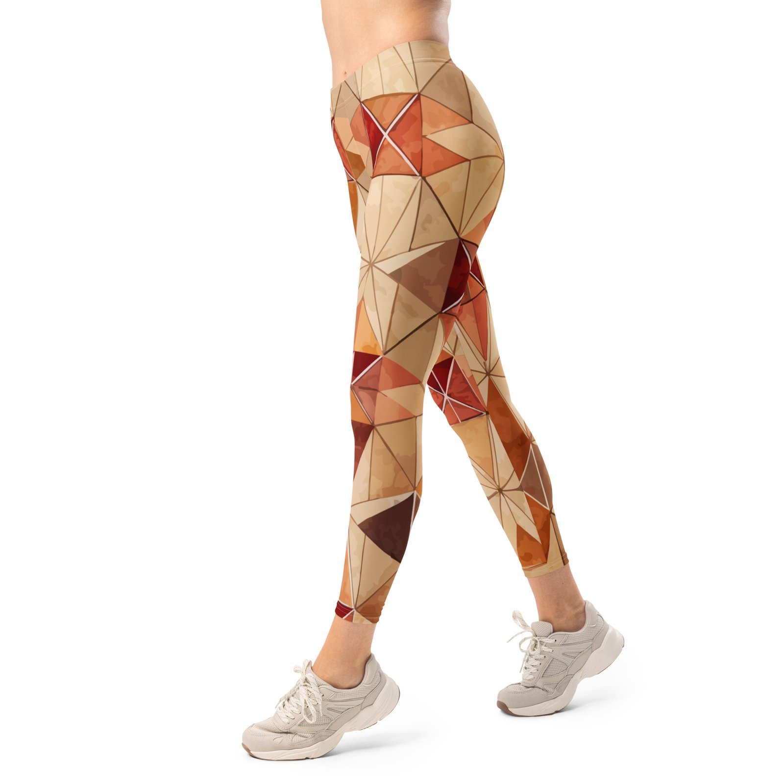 Autumn Geometric Leggings Warm Mosaic Yoga Pants Autumn Geometric Leggings Warm Mosaic Yoga Pants