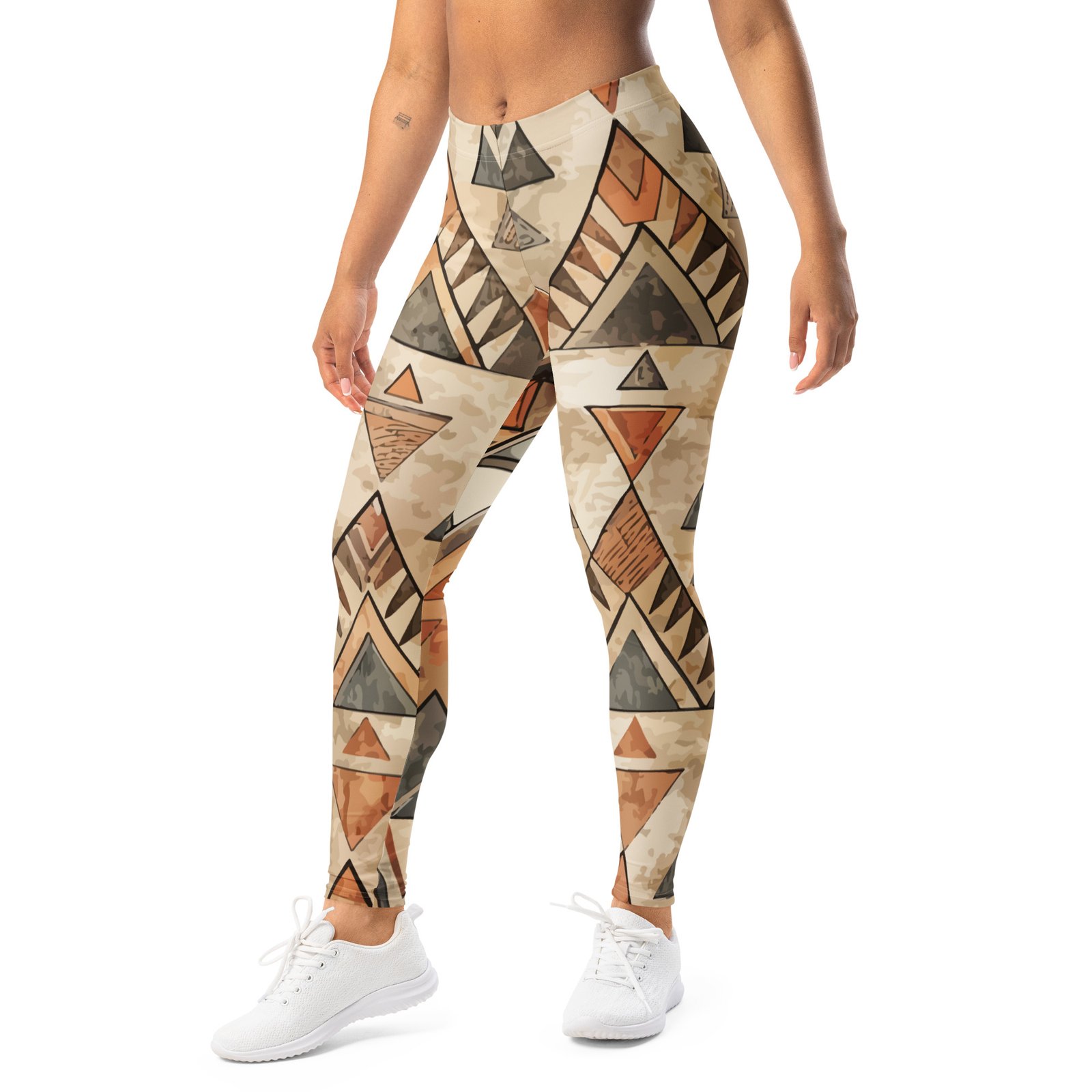 Tribal Triangle Leggings Earthy Boho Yoga Pants Tribal Triangle Leggings Earthy Boho Yoga Pants