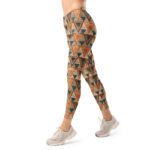 Rust Triangle Leggings Earthy Geometric Yoga Pants